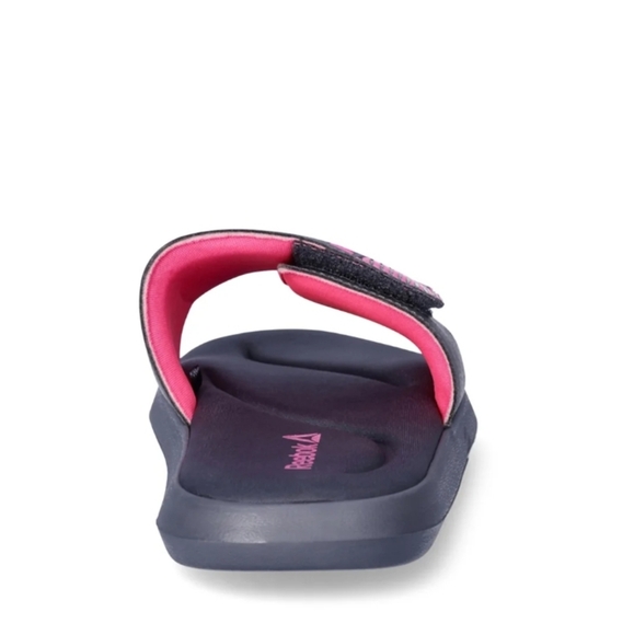 Reebok Women's Gray and Pink Slide Sandals -10 - Picture 2 of 5